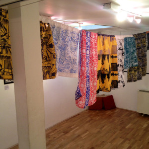 Collective work: an overview of the main gallery with various pieces on display